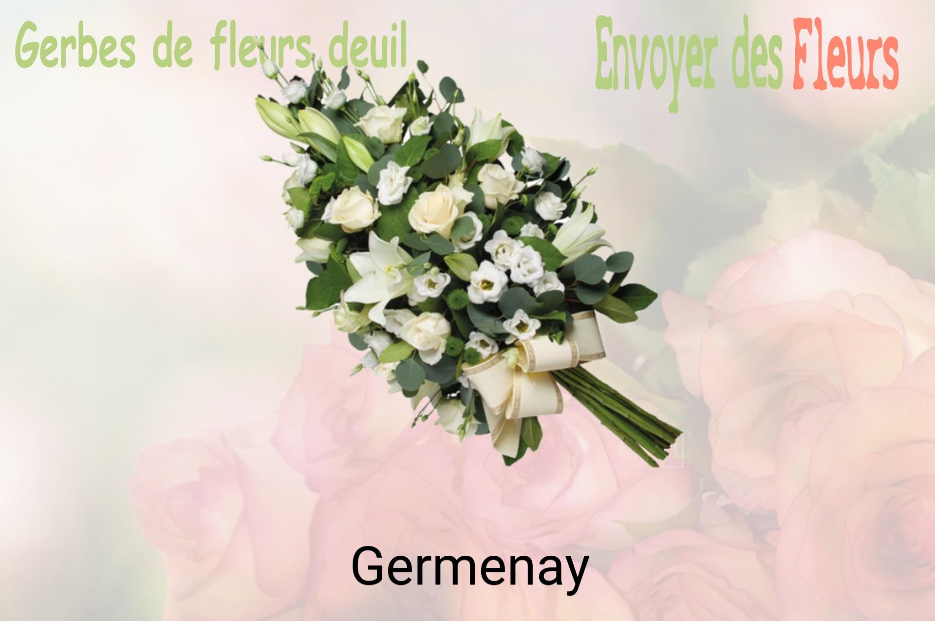 Gerbe de fleurs de deuil livrée à Germenay